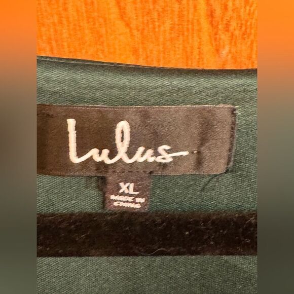 Lulus Green Long Sleeve Cold Arm Dress Size XL - Picture 2 of 11